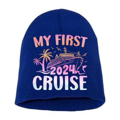 My First Cruise 2024 Vacation Matching Family Cruise Ship  Short Acrylic Beanie