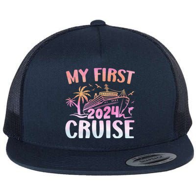 My First Cruise 2024 Vacation Matching Family Cruise Ship  Flat Bill Trucker Hat