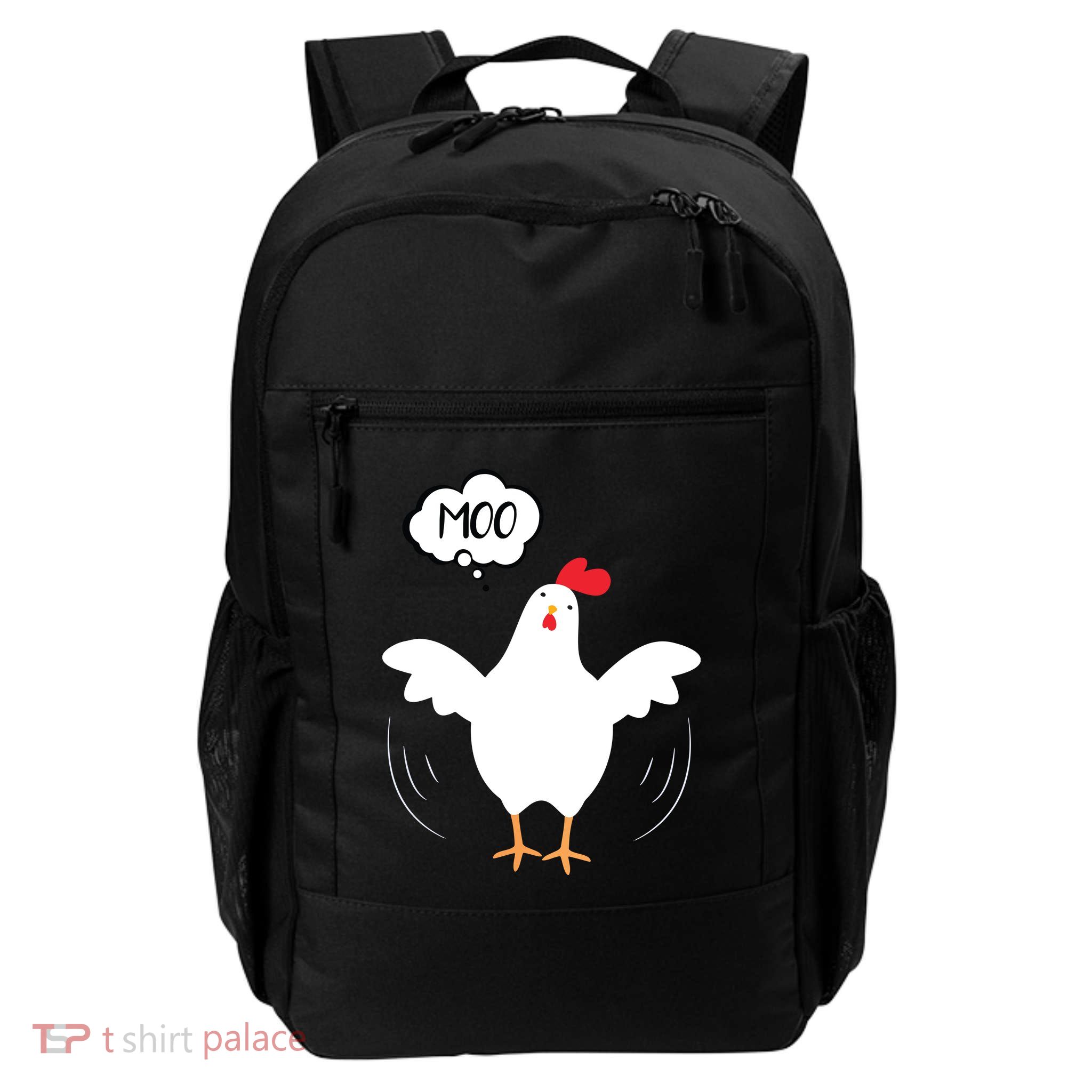 MOO Funny Cow Chicken Funny Backpack