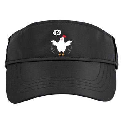 MOO Funny Cow Chicken Funny Adult Drive Performance Visor