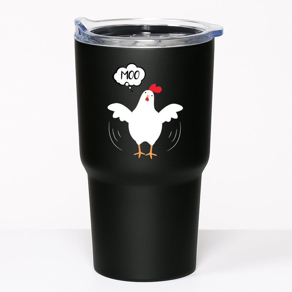 MOO Funny Cow Chicken Funny Tumbler