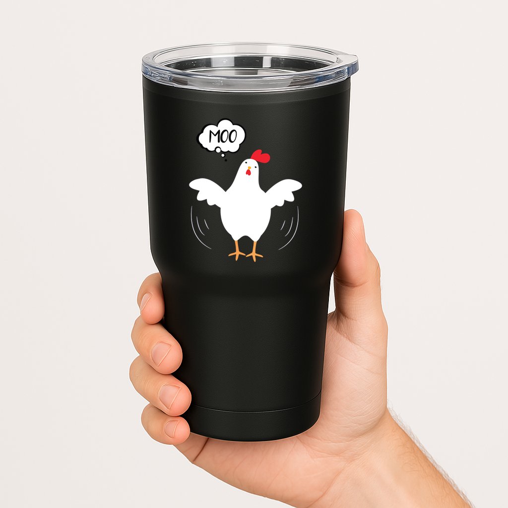 MOO Funny Cow Chicken Funny Tumbler