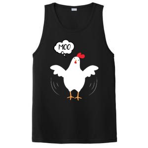 MOO Funny Cow Chicken Funny PosiCharge Competitor Tank