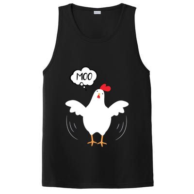 MOO Funny Cow Chicken Funny PosiCharge Competitor Tank
