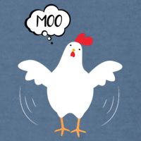 MOO Funny Cow Chicken Funny Garment-Dyed Sweatshirt
