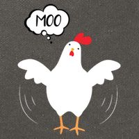 MOO Funny Cow Chicken Funny Cotton Canvas Backpack