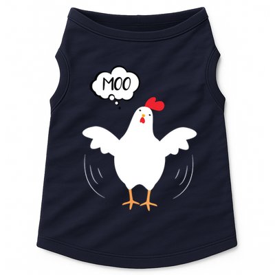 MOO Funny Cow Chicken Funny Doggie Tank