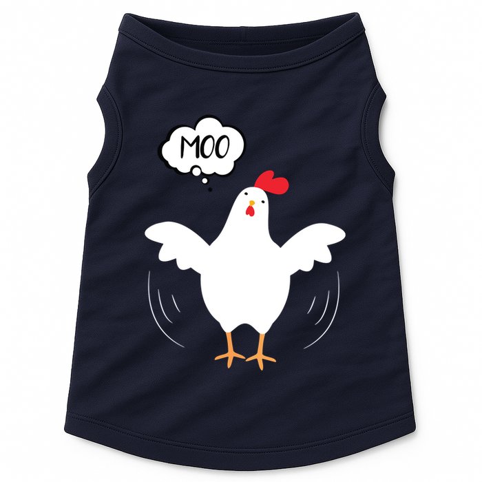MOO Funny Cow Chicken Funny Doggie Tank