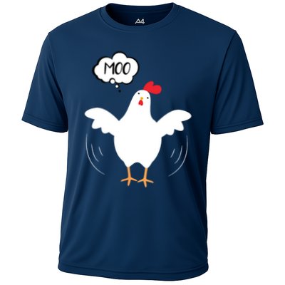 MOO Funny Cow Chicken Funny Performance Shirt