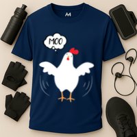 MOO Funny Cow Chicken Funny Performance Shirt