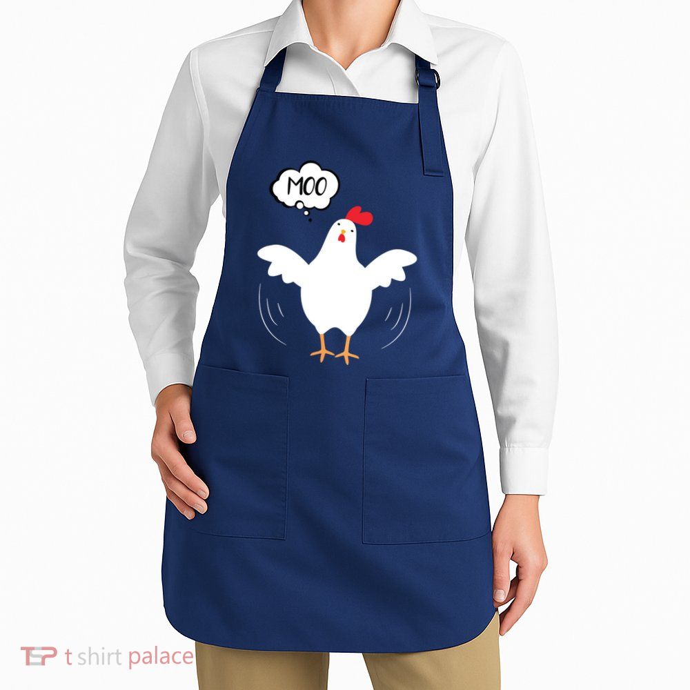MOO Funny Cow Chicken Funny Apron