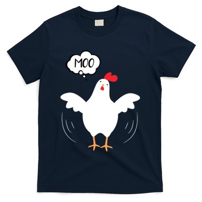 MOO Funny Cow Chicken Funny T-Shirt