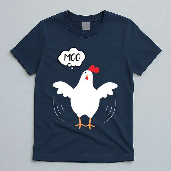 MOO Funny Cow Chicken Funny T-Shirt