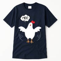 MOO Funny Cow Chicken Funny Tall T-Shirt