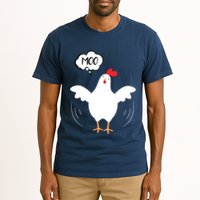 MOO Funny Cow Chicken Funny Tall T-Shirt