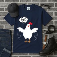 MOO Funny Cow Chicken Funny Tall T-Shirt