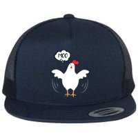 MOO Funny Cow Chicken Funny Flatbill Hat