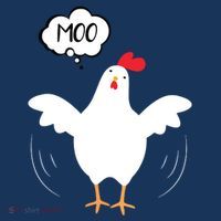MOO Funny Cow Chicken Funny Baby Bodysuit