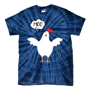 MOO Funny Cow Chicken Funny Tie-Dye T-Shirt