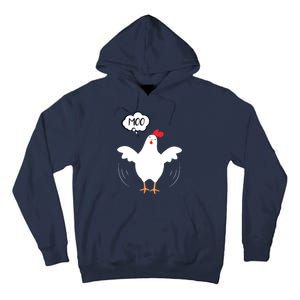 MOO Funny Cow Chicken Funny Tall Hoodie