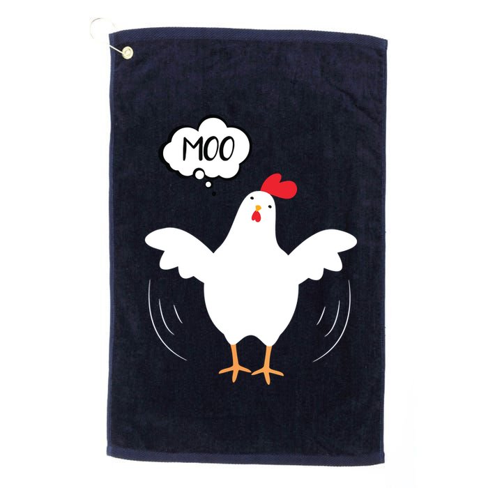 MOO Funny Cow Chicken Funny Golf Towel