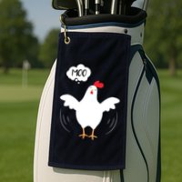 MOO Funny Cow Chicken Funny Golf Towel