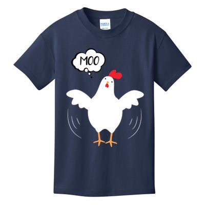 MOO Funny Cow Chicken Funny Kids T-Shirt