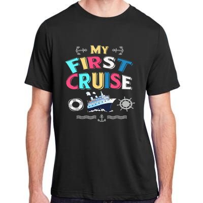 My First Cruise  Girls Boys Cruising and Sailing Adult ChromaSoft Performance T-Shirt