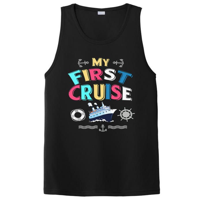 My First Cruise  Girls Boys Cruising and Sailing PosiCharge Competitor Tank