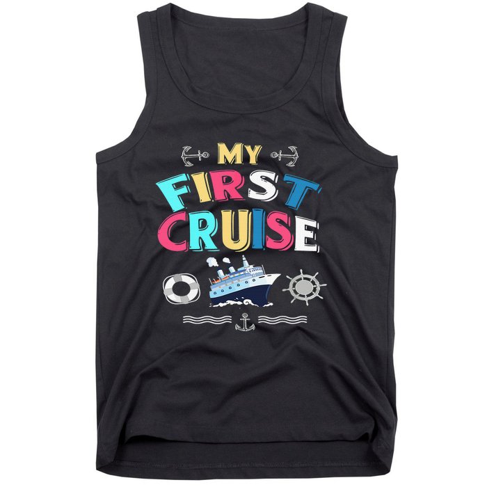 My First Cruise  Girls Boys Cruising and Sailing Tank Top