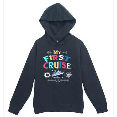 My First Cruise  Girls Boys Cruising and Sailing Urban Pullover Hoodie