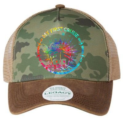 My First Cruise Funny Cruise Legacy Tie Dye Trucker Hat