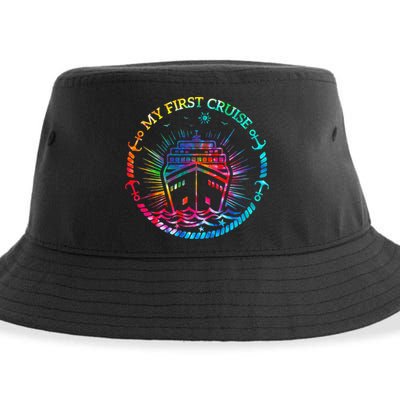 My First Cruise Funny Cruise Sustainable Bucket Hat