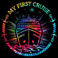 My First Cruise Funny Cruise Drawstring Bag