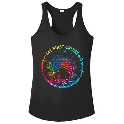My First Cruise Funny Cruise Ladies PosiCharge Competitor Racerback Tank