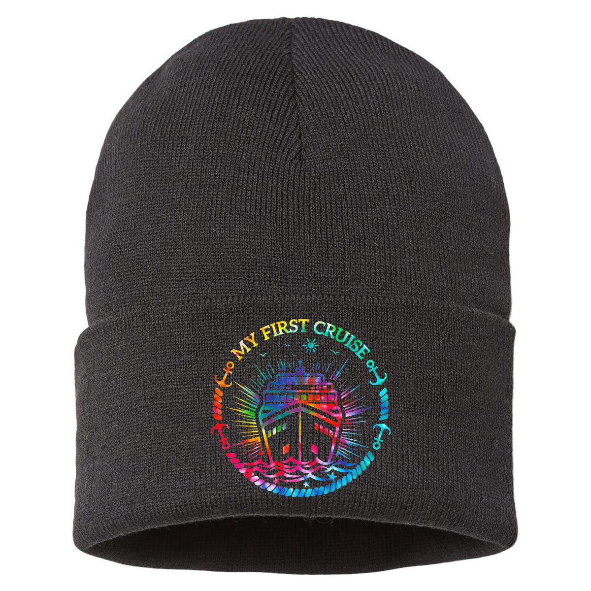 My First Cruise Funny Cruise Sustainable Knit Beanie
