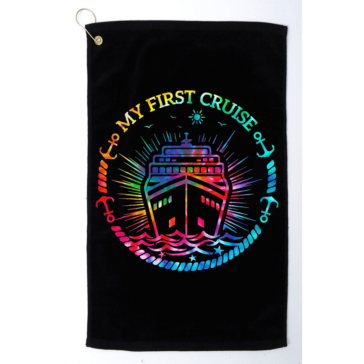 My First Cruise Funny Cruise Golf Towel