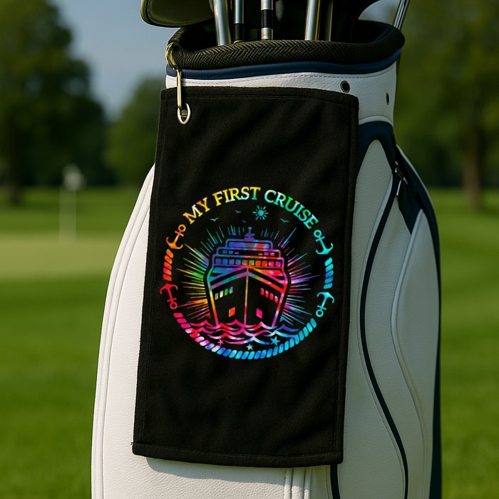 My First Cruise Funny Cruise Golf Towel