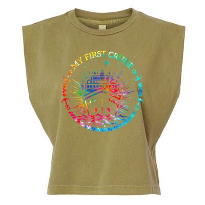 My First Cruise Funny Cruise Garment-Dyed Women's Muscle Tee