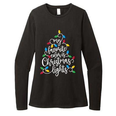 My Favorite Color Is Christmas Lights Family Christmas Tree Womens CVC Long Sleeve Shirt