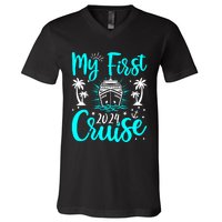 My First Cruise 2024 1st Birthday Cruising Cruise V-Neck T-Shirt