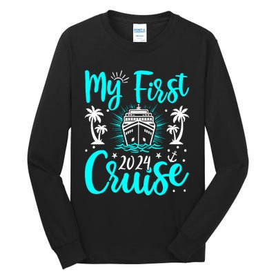 My First Cruise 2024 1st Birthday Cruising Cruise Tall Long Sleeve T-Shirt