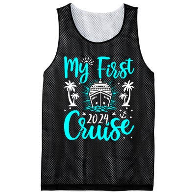 My First Cruise 2024 1st Birthday Cruising Cruise Mesh Reversible Basketball Jersey Tank