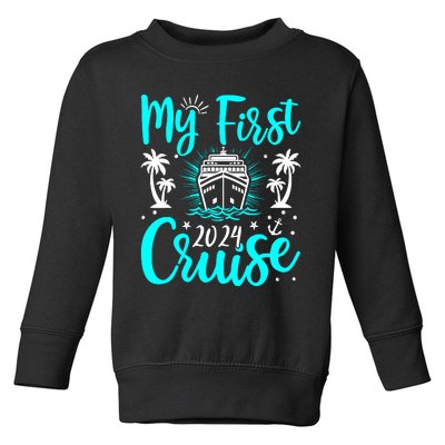 My First Cruise 2024 1st Birthday Cruising Cruise Toddler Sweatshirt