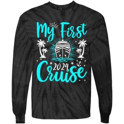 My First Cruise 2024 1st Birthday Cruising Cruise Tie-Dye Long Sleeve Shirt