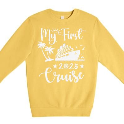 My First Cruise 2025 Family Vacation Cruise Ship Travel Premium Crewneck Sweatshirt