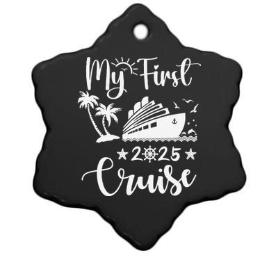 My First Cruise 2025 Family Vacation Cruise Ship Travel Ceramic Star Ornament