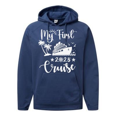 My First Cruise 2025 Family Vacation Cruise Ship Travel Performance Fleece Hoodie