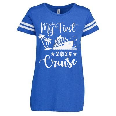 My First Cruise 2025 Family Vacation Cruise Ship Travel Enza Ladies Jersey Football T-Shirt