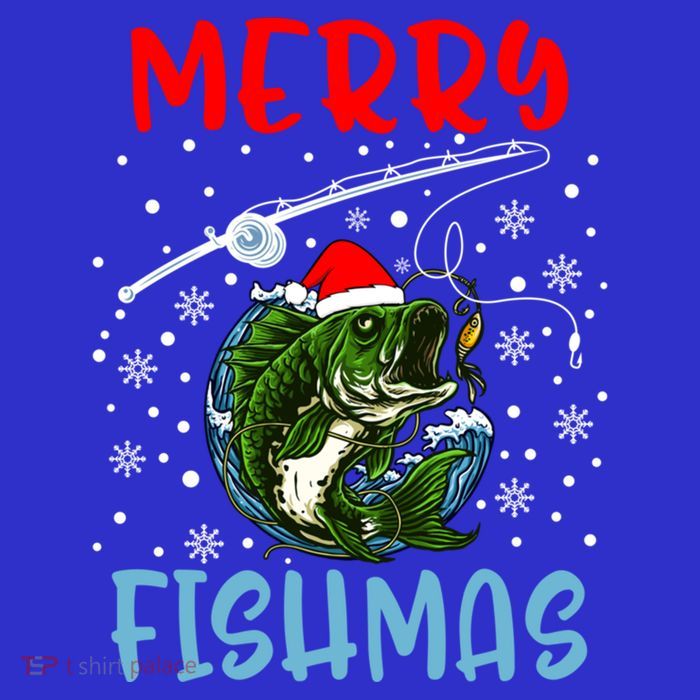 Merry Fishmas Christmas Fishing Holiday Meaningful Gift T-Shirt